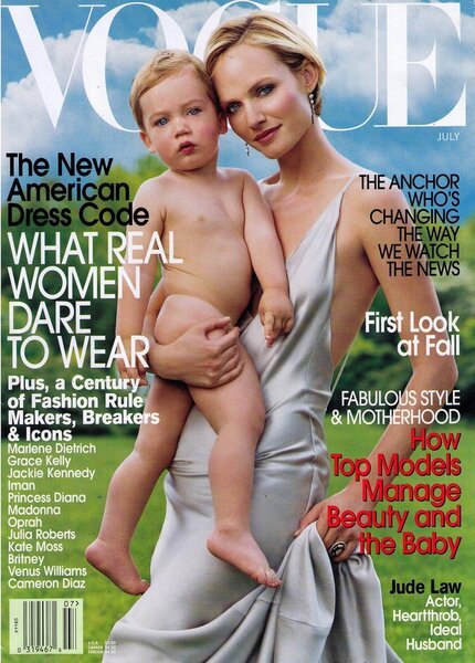 This is a front page of Vogue article from 2002