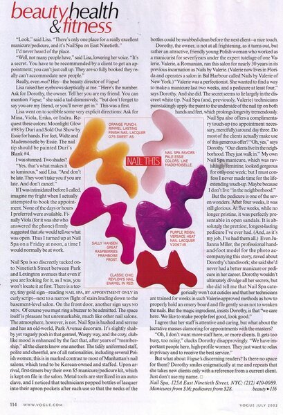 Vogue artical, second page